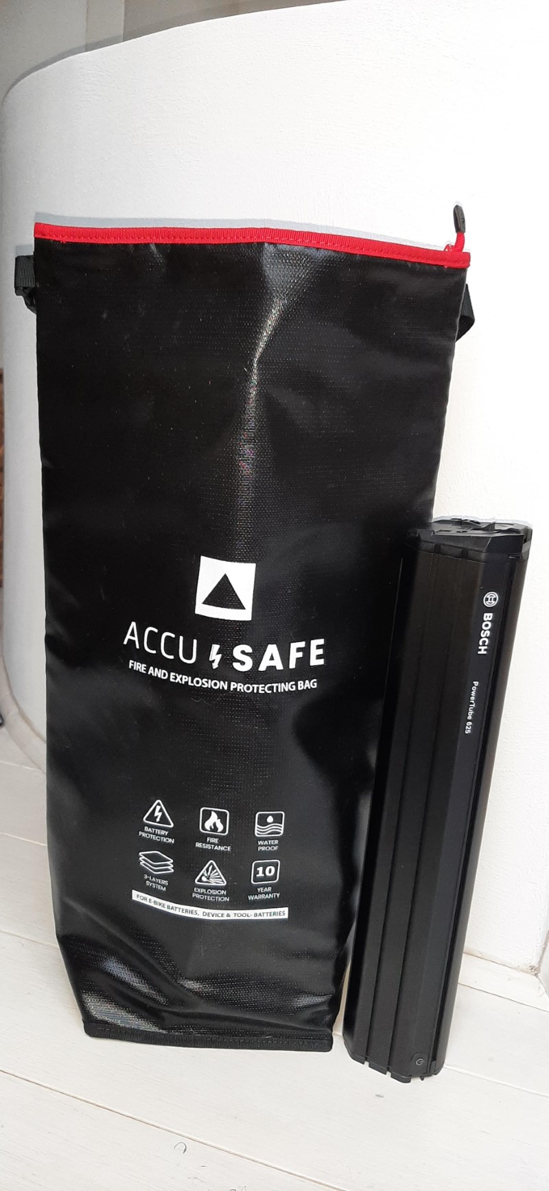 ACCU-SAFE Feuerfeste Schutzhülle Tasche für Akkus von eBikes
